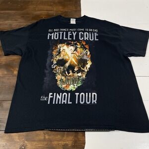 2014 Motley Crue All Bad Things Must Come To An End The Final Tour T-shirt 2XL